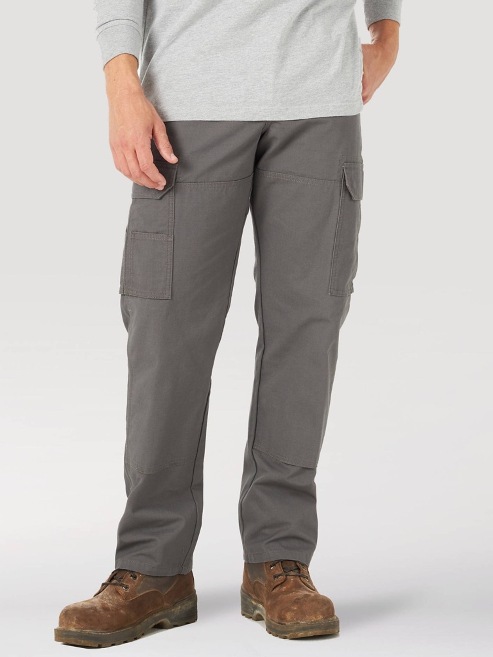 Wrangler Ranger Men's Graphite Workwear Cargo Pants Reinforced Knee • 9 Pockets